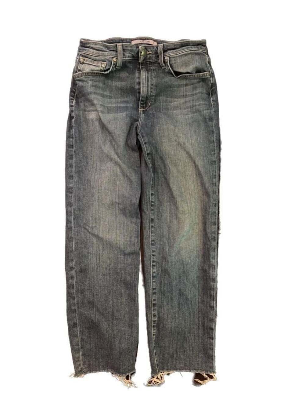 Joe's Jeans Women's High Rise Straight Crop Raw Hem Denim Blue Jeans Size 28